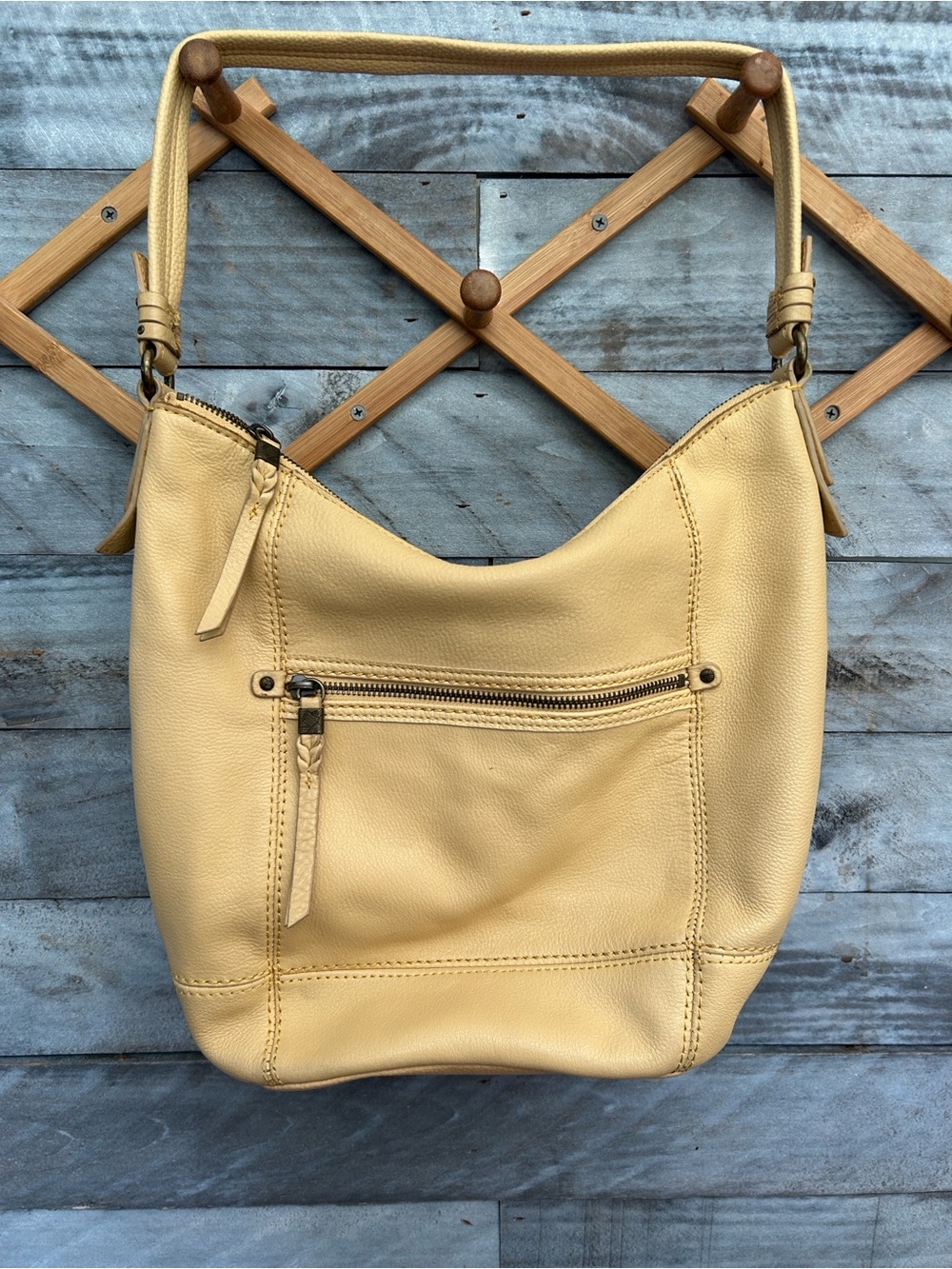 The Sak Leather Hobo Shoulder Bag Butter